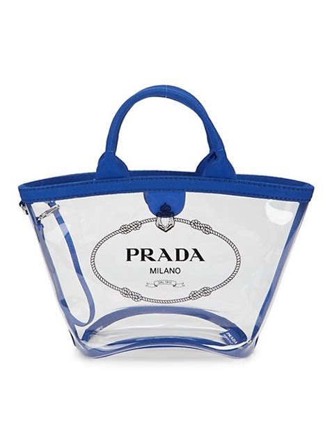 prada clear tote bag.